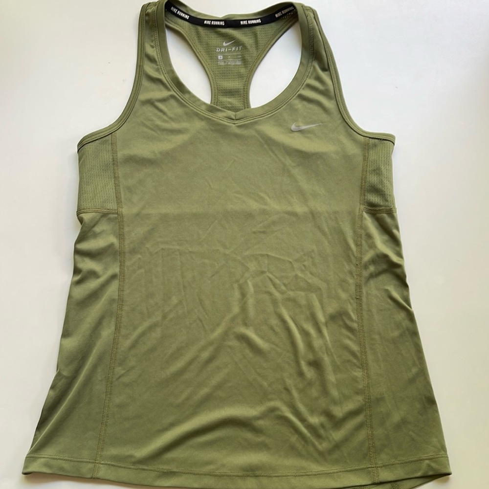 Nike Running Olive Tank Top Small